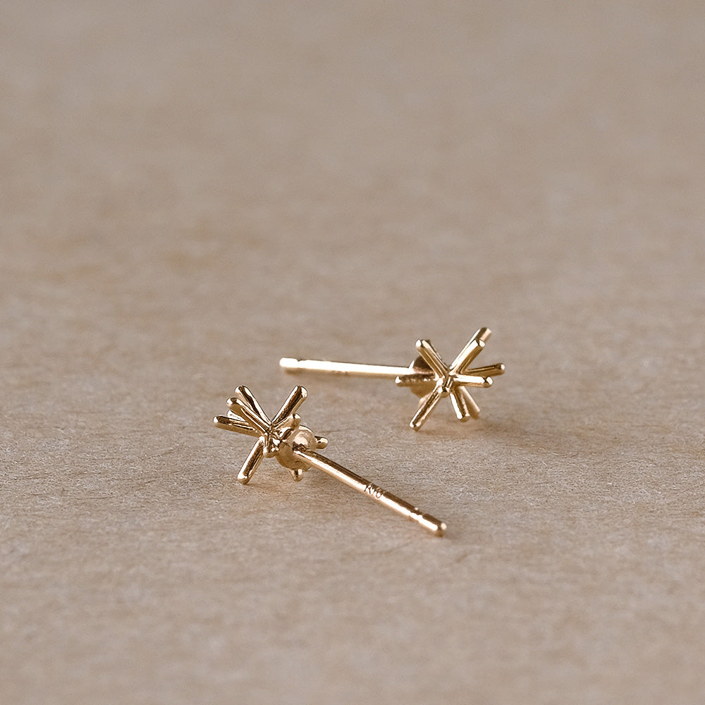 【elaia】ピアス K10 ブライトスター スタッドピアス オリジナルボックス/巾着付き