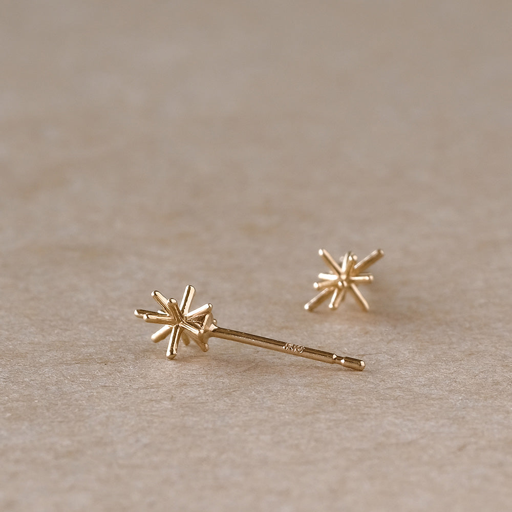 【elaia】ピアス K10 ブライトスター スタッドピアス オリジナルボックス/巾着付き