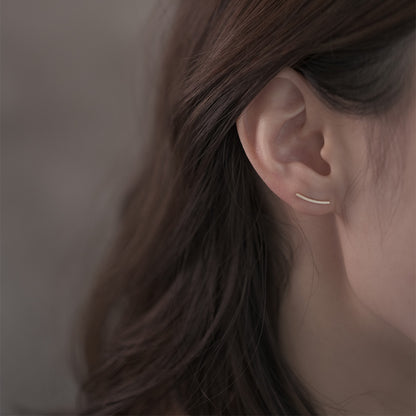 【elaia】ピアス K10 サイドライン スタッドピアス オリジナルボックス/巾着付き