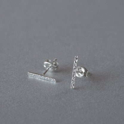 【elaia】ピアス ステック テクスチャー スタッドピアス オリジナルボックス/巾着付き