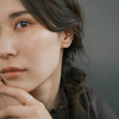 【elaia】ピアス ステック テクスチャー スタッドピアス オリジナルボックス/巾着付き