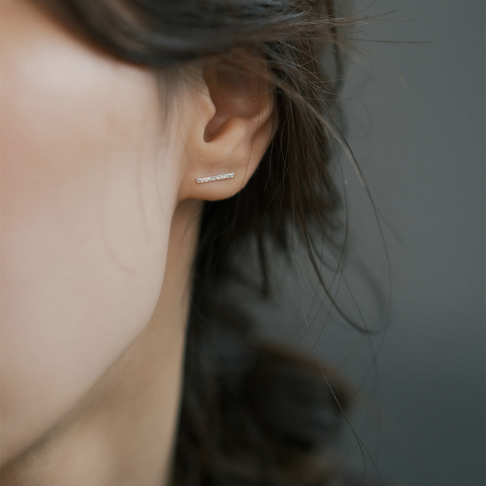 【elaia】ピアス ステック テクスチャー スタッドピアス オリジナルボックス/巾着付き