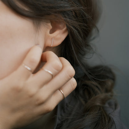 【elaia】ピアス ステック テクスチャー スタッドピアス オリジナルボックス/巾着付き