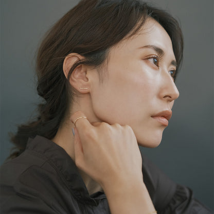 【elaia】ピアス ステック テクスチャー スタッドピアス オリジナルボックス/巾着付き