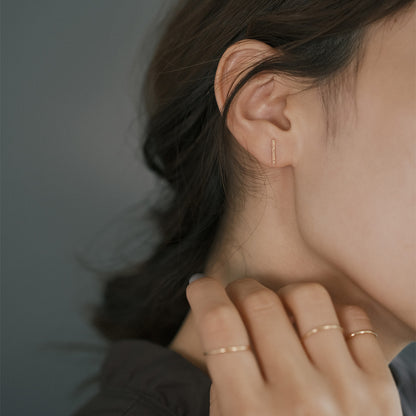 【elaia】ピアス ステック テクスチャー スタッドピアス オリジナルボックス/巾着付き