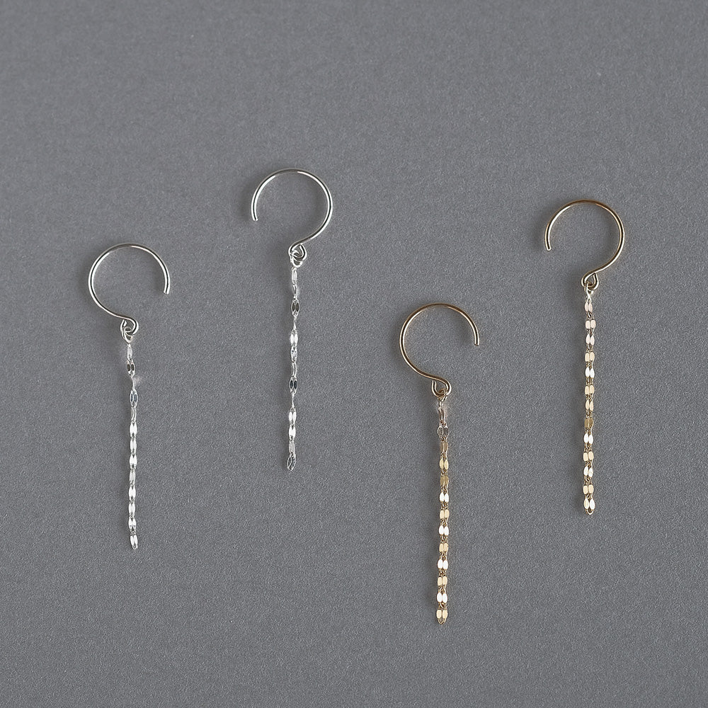 【elaia】ピアス ペタルチェーン フックピアス オリジナルボックス/巾着付き