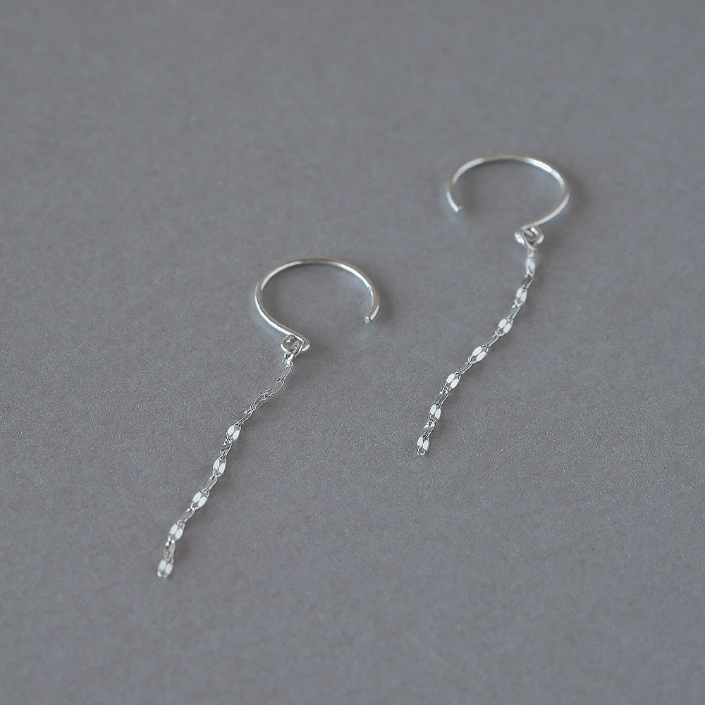 【elaia】ピアス ペタルチェーン フックピアス オリジナルボックス/巾着付き