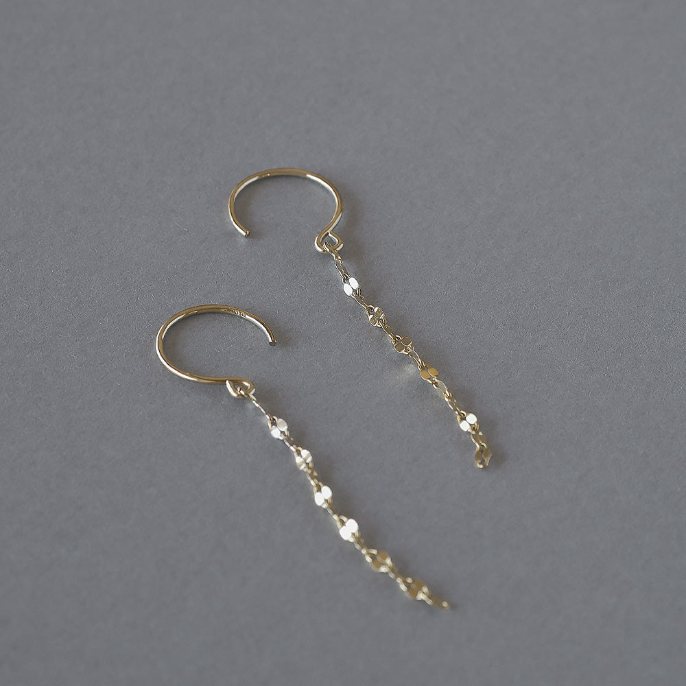 【elaia】ピアス ペタルチェーン フックピアス オリジナルボックス/巾着付き