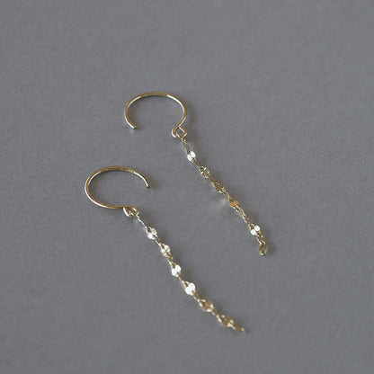 【elaia】ピアス ペタルチェーン フックピアス オリジナルボックス/巾着付き