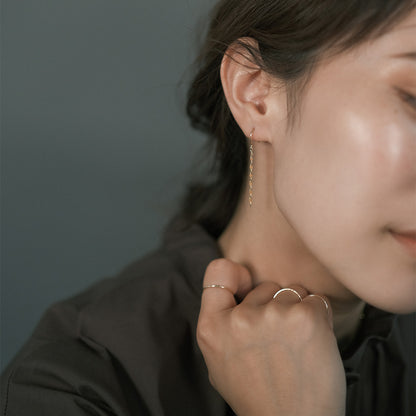 【elaia】ピアス ペタルチェーン フックピアス オリジナルボックス/巾着付き