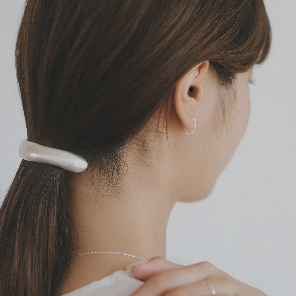 【elaia/エライア】 ピアス Silver925/K14ゴールドフィルド チェーン バックキャッチピアス スタッドピアス オリジナルボックス/巾着付き