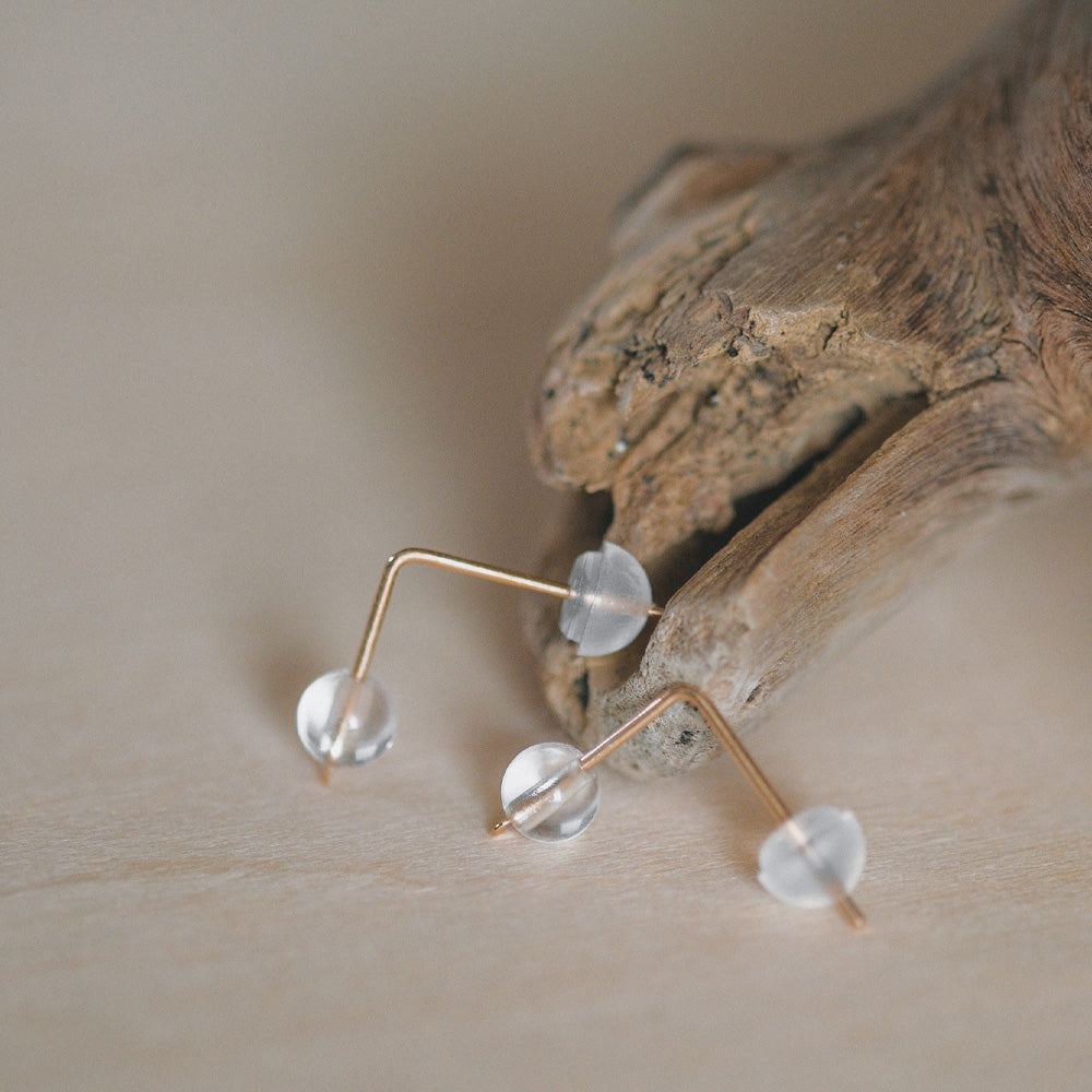 【elaia/エライア】 ピアス Silver925/K14ゴールドフィルド 天然石 ボール スタッドピアス オリジナルボックス/巾着付き