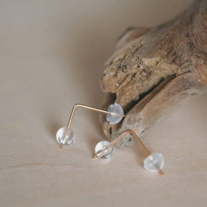 【elaia/エライア】 ピアス Silver925/K14ゴールドフィルド 天然石 ボール スタッドピアス オリジナルボックス/巾着付き