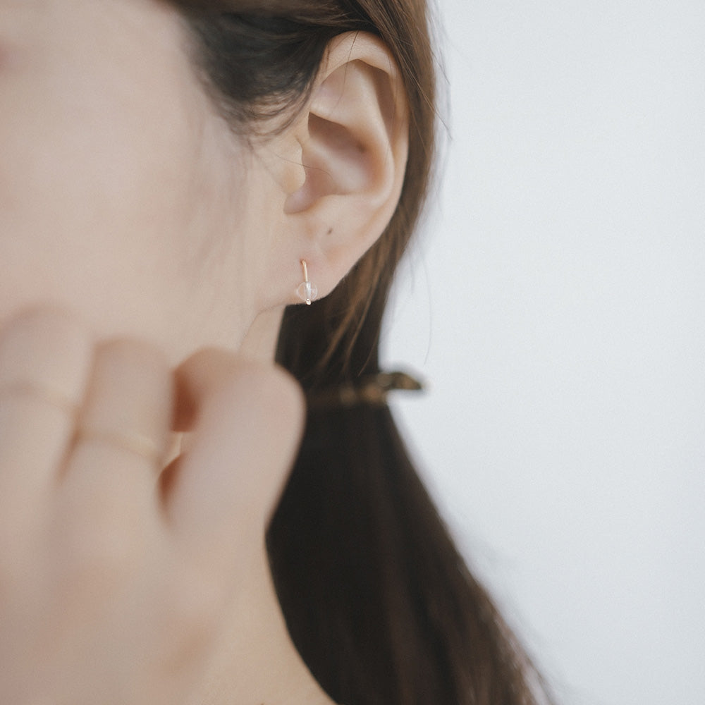 【elaia/エライア】 ピアス Silver925/K14ゴールドフィルド 天然石 ボール スタッドピアス オリジナルボックス/巾着付き