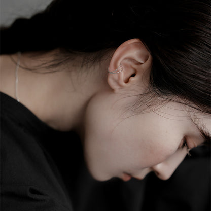 【elaia/エライア】 ピアス Silver925/K14ゴールドフィルド サークル フックピアス イヤーカフ 2WAY オリジナルボックス/巾着付き