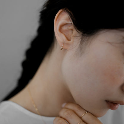 【elaia/エライア】 ピアス Silver925/K14ゴールドフィルド ウェーブライン スタッドピアス オリジナルボックス/巾着付き