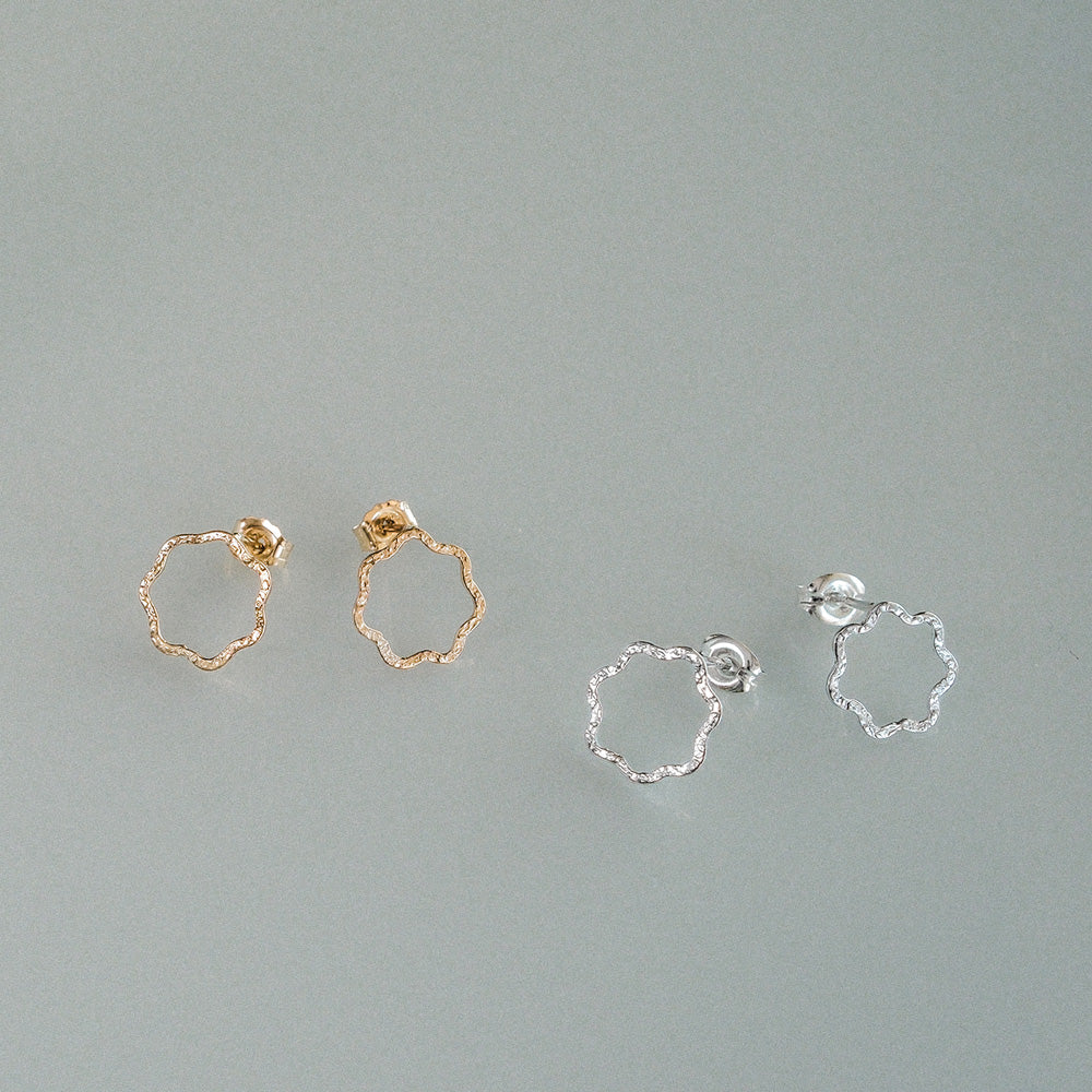 【elaia/エライア】 ピアス Silver925/K14ゴールドフィルド クラウド スタッドピアス オリジナルボックス/巾着付き