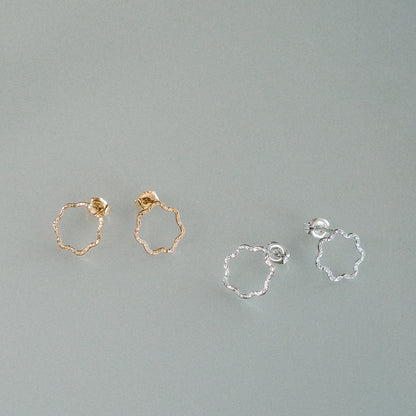 【elaia/エライア】 ピアス Silver925/K14ゴールドフィルド クラウド スタッドピアス オリジナルボックス/巾着付き