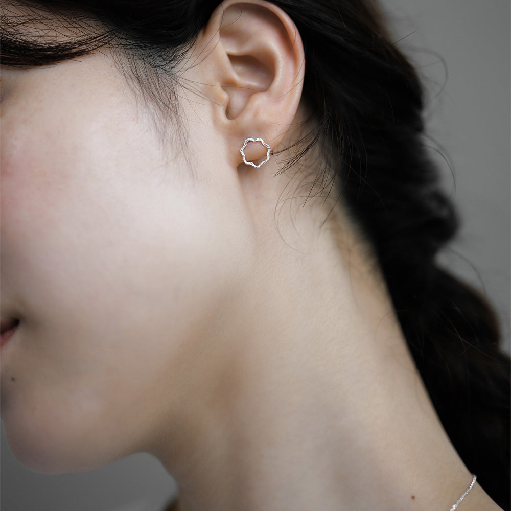 【elaia/エライア】 ピアス Silver925/K14ゴールドフィルド クラウド スタッドピアス オリジナルボックス/巾着付き