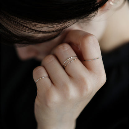 【elaia/エライア】 リング Silver925/K14ゴールドフィルド K14 コンビカラー 4号 11号 13号 15号 指輪 オリジナルボックス/巾着付き