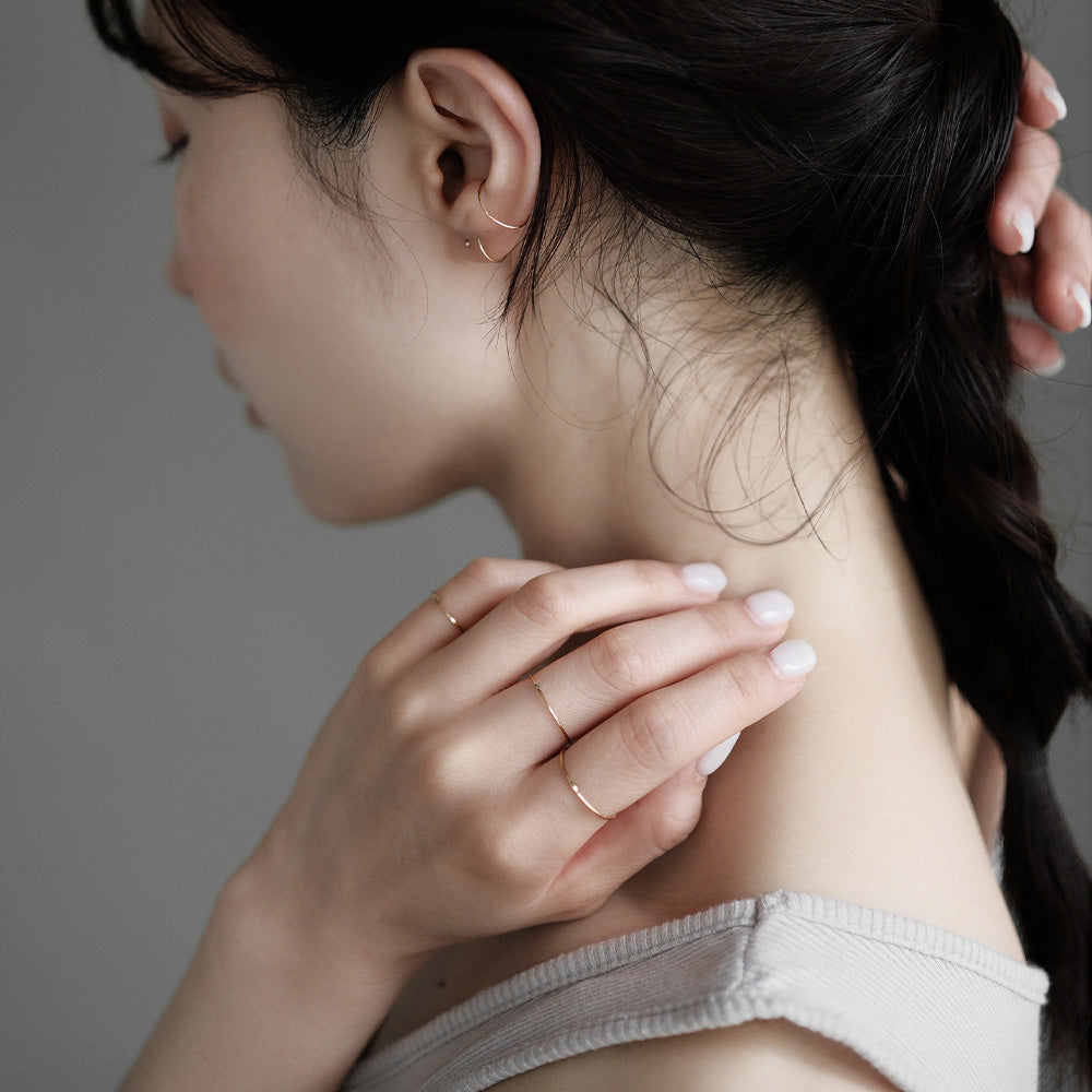 【elaia/エライア】 リング Silver925/K14ゴールドフィルド K14 コンビカラー 4号 11号 13号 15号 指輪 オリジナルボックス/巾着付き