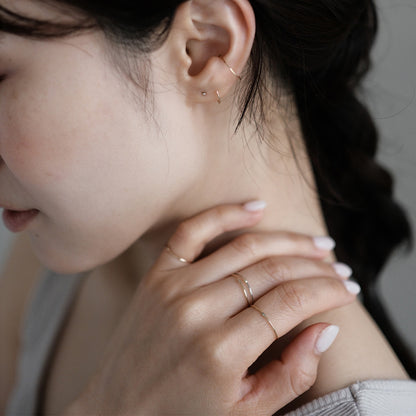 【elaia/エライア】 リング Silver925/K14ゴールドフィルド K14 コンビカラー 4号 11号 13号 15号 指輪 オリジナルボックス/巾着付き