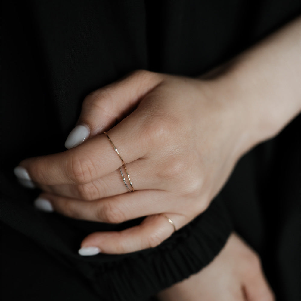 【elaia/エライア】 リング Silver925/K14ゴールドフィルド K14 コンビカラー 4号 11号 13号 15号 指輪 オリジナルボックス/巾着付き