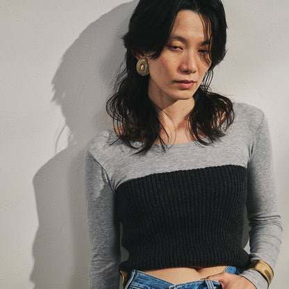 【LIMITED NUMBER】Vintage Like ブレスレット ニッケルフリー メタル ウェーブ ワイド プレート インナー ドロー ハーフバングル