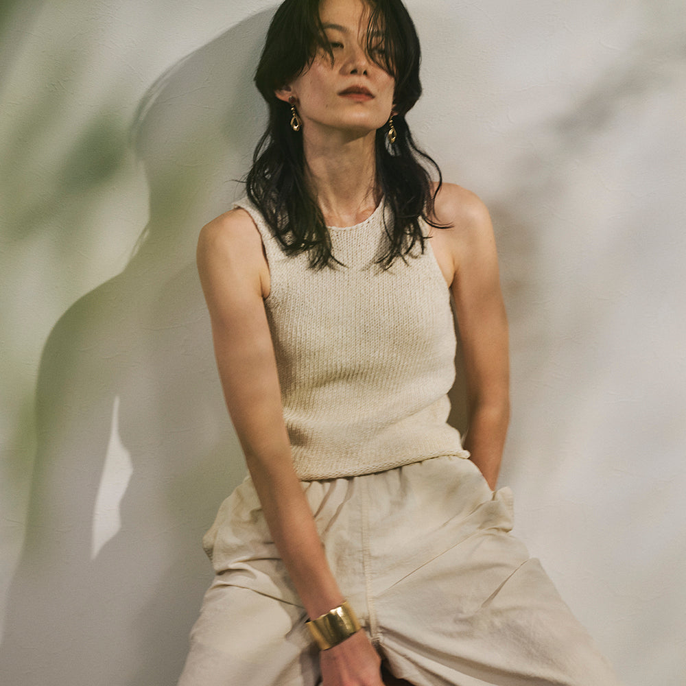 【LIMITED NUMBER】Vintage Like ブレスレット ニッケルフリー メタル フラット ワイド プレート インナー ドロー ハーフバングル