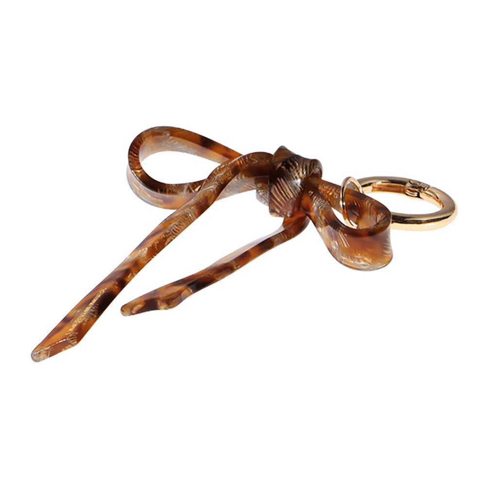 【LIMITED NUMBER】Vintage Like-KEY CHARM リボン マーブル カラー カラビナ キーリング
