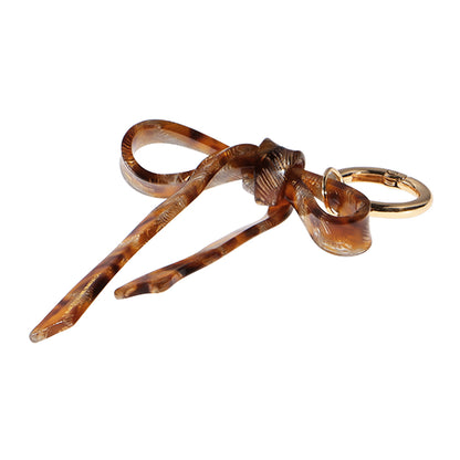 【LIMITED NUMBER】Vintage Like-KEY CHARM リボン マーブル カラー カラビナ キーリング