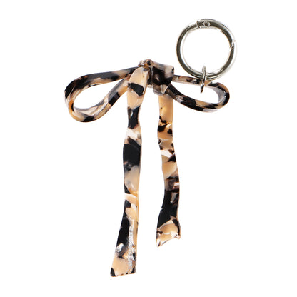 【LIMITED NUMBER】Vintage Like-KEY CHARM リボン マーブル カラー カラビナ キーリング
