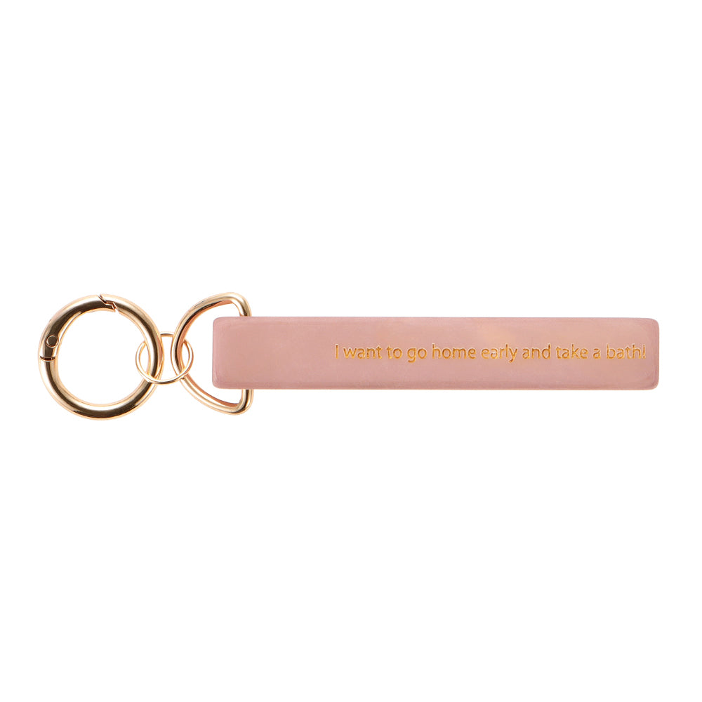 【LIMITED NUMBER】Vintage Like-KEY CHARM ホテルキー メッセージ マーブル クリア カラー カラビナ キーリング