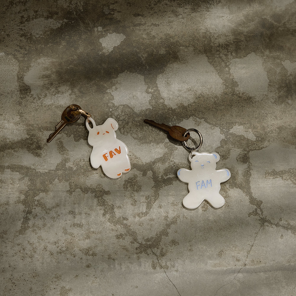 【LIMITED NUMBER】Vintage Like-KEY CHARM アニマル ウサギ クマ カラビナ キーリング