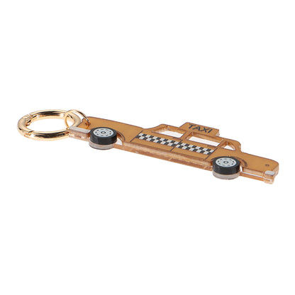 【LIMITED NUMBER】Vintage Like-KEY CHARM タクシー カー&サーフボード マーブル クリア カラー カラビナ キーリング
