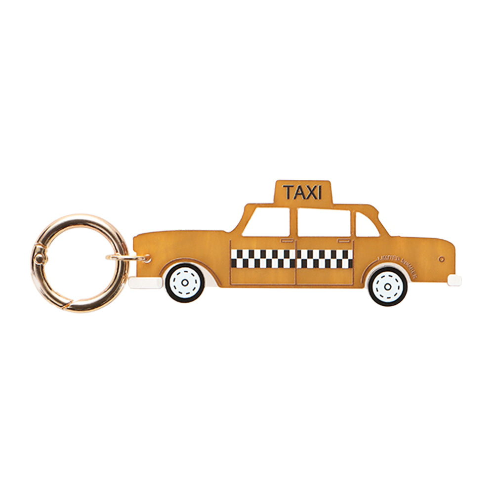 【LIMITED NUMBER】Vintage Like-KEY CHARM タクシー カー&サーフボード マーブル クリア カラー カラビナ キーリング