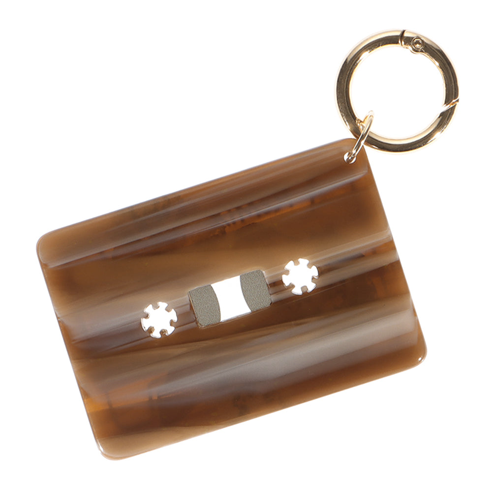 【LIMITED NUMBER】Vintage Like-KEY CHARM カセットテープ マーブル クリア カラー カラビナ キーリング