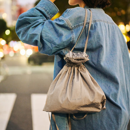 【LIMITED NUMBER】バッグ 巾着 ナイロン ロゴ ナップサック リュック