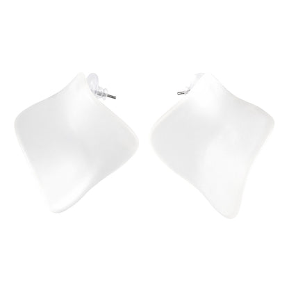 【LIMITED NUMBER】MELLOW ピアス ニッケルフリー メタル マット クリア カラー ホマイカ ペタル チタンポスト スタッドピアス