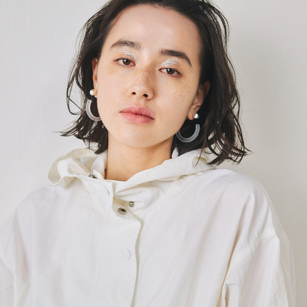 【LIMITED NUMBER】MELLOW ピアス メタル マット クリア カラー ホマイカ ボール 2way バックキャッチ チタンポスト C型 スタッドピアス