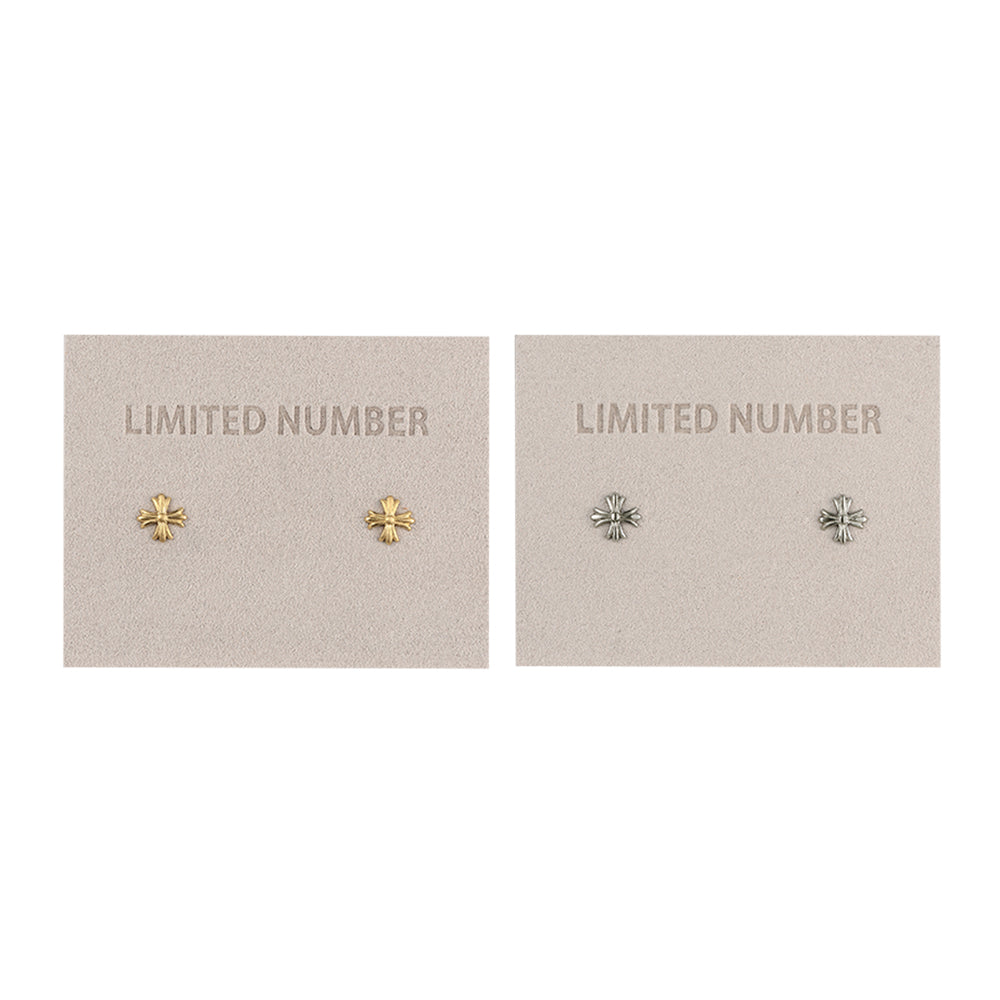 【LIMITED NUMBER】STAINLESS collection ピアス メタル ミニ クロス スタッドピアス