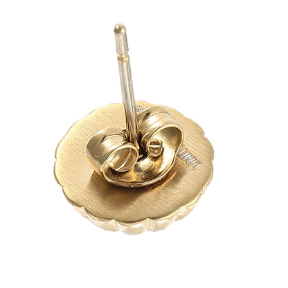 【LIMITED NUMBER】STAINLESS collection ピアス メタル ミニ フラワー コンチョ 菊 スタッドピアス