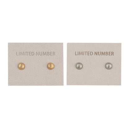 【LIMITED NUMBER】STAINLESS collection ピアス メタル ミニ フラワー コンチョ 菊 スタッドピアス