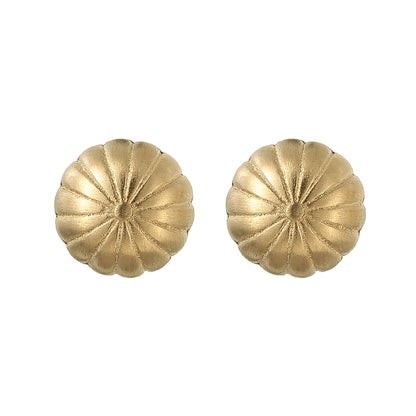 【LIMITED NUMBER】STAINLESS collection ピアス メタル ミニ フラワー コンチョ 菊 スタッドピアス