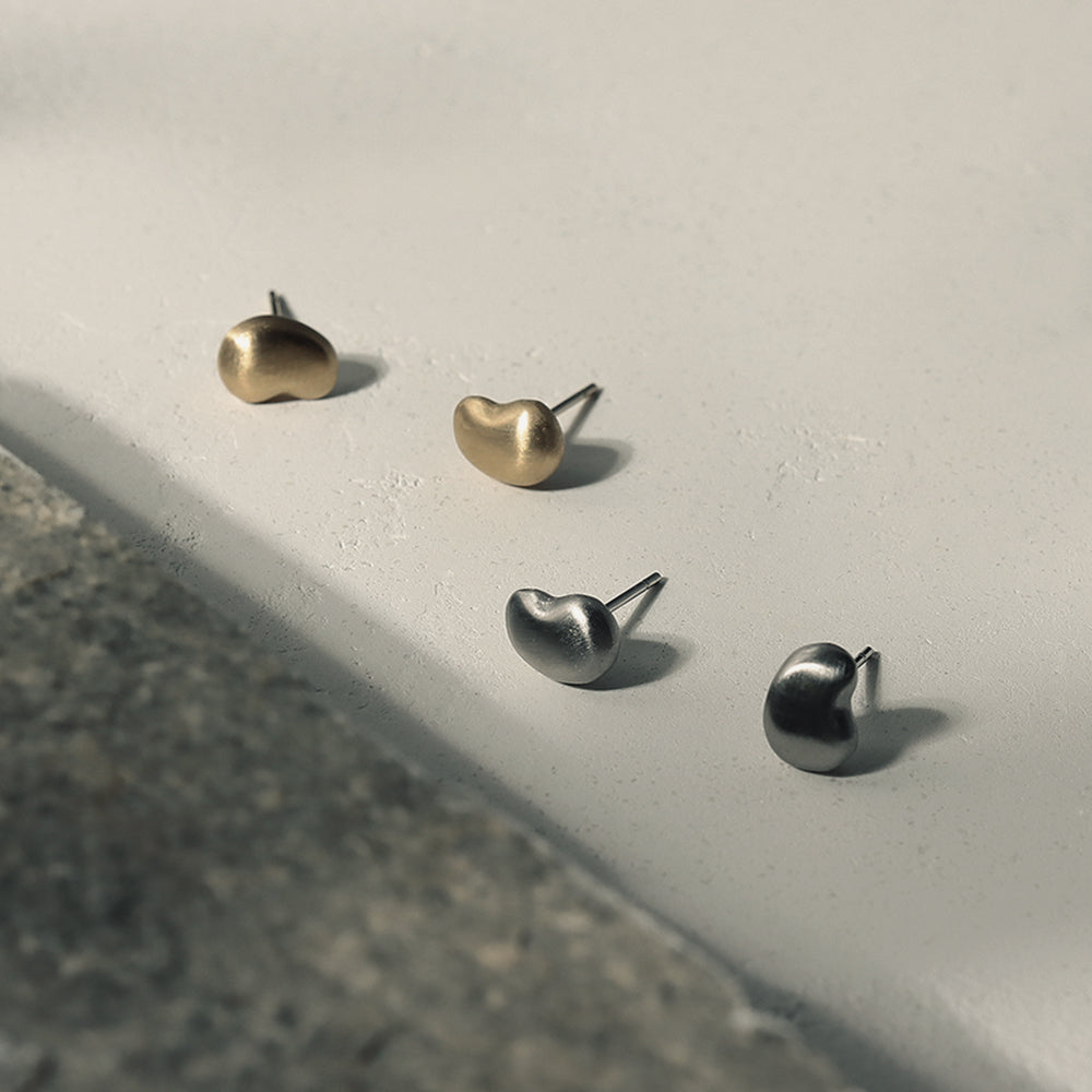 【LIMITED NUMBER】STAINLESS collection ピアス メタル ミニ ビーンズ スタッドピアス