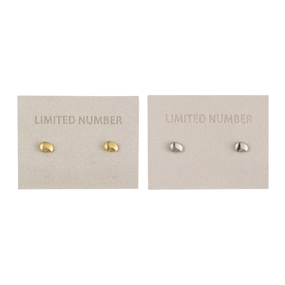 【LIMITED NUMBER】STAINLESS collection ピアス メタル ミニ ビーンズ スタッドピアス