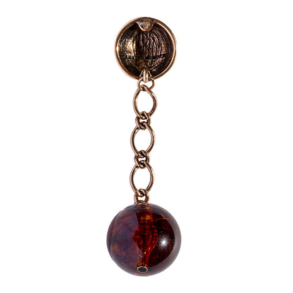 【LIMITED NUMBER/リミテッドナンバー】MELLOW チェーン クリア カラー ボール チタンポスト スタッドピアス