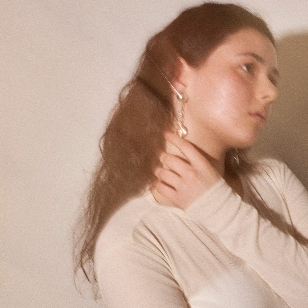 【LIMITED NUMBER/リミテッドナンバー】MELLOW チェーン クリア カラー ボール チタンポスト スタッドピアス