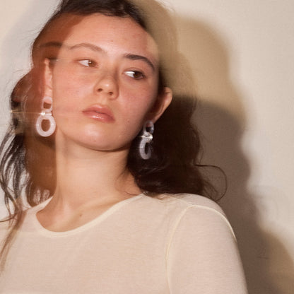 【LIMITED NUMBER/リミテッドナンバー】MELLOW マーブル カラー リング メニー チタンポスト スタッドピアス