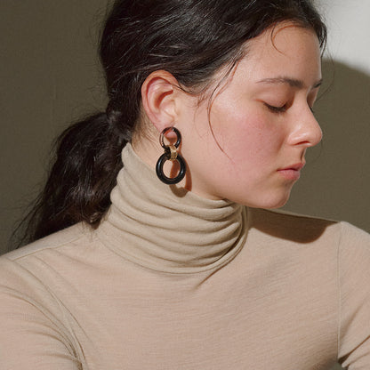 【LIMITED NUMBER/リミテッドナンバー】MELLOW マーブル カラー リング メニー チタンポスト スタッドピアス